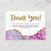 *~* QR AGATE Galaxy THANK YOU LOGO Review AP8  Enclosure Card