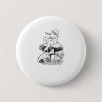 Cottagecore Aesthetic Frog On A Mushroom Goblincor Button