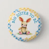 Big Sister to Be | Boy's Baby Shower Button