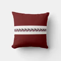 Pillow - Plum Blossoms on White Stripe