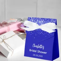 Bridal Shower royal blue name thank you Favor Boxes