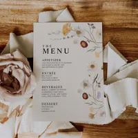 Wildflower Boho Menu