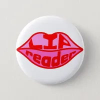 Lipreader badge deaf hearing deafness lipread lips button