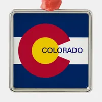 Colorado State Flag Metal Ornament