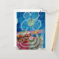 The Dancing Women Collage Postcard