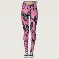 Butterfly Print All-Over-Print Leggings