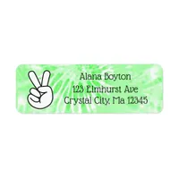 Personalized Peace Sign Return Mailing Label