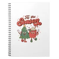 Tis The Season Retro Christmas 70s 80s Vintage Gro Notebook