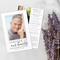 BUDGET Minimalist Photo Memorial Service Program