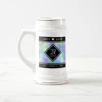 Elegant 24th Opal Wedding Anniversary Celebration Beer Stein
