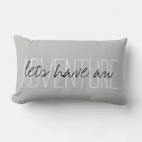 Adventure Typography Lumbar Pillow