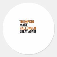 Halloween Trumpkin – Make Halloween Great Again Fu Classic Round Sticker