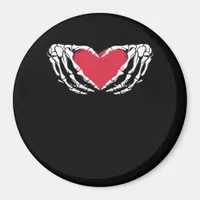 Cool Classic Funny Skeleton Hands Heart - Valentin Magnet