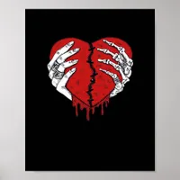 Skeleton Hands Hearts Classic Trending Poster