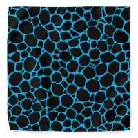 Abstract Animal Print Blue Black Bandana