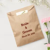 Personalized Bride & Groom Wedding Party Favor Bag