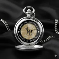 Elegant 1st Paper Wedding Anniversary Celebration Pocket Watch