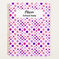 Colorful Dot Back to School Supplies  Planner