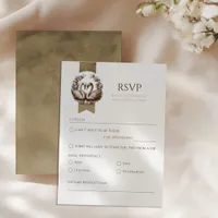 Elegant Autumn Swan Lake Wedding RSVP