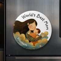 Cute Illustration of Mother & Child | Mother's Day Magnet