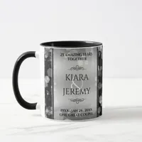 Elegant 25th Silver Wedding Anniversary Mug
