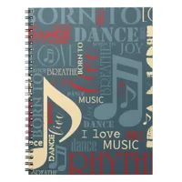 Born to Dance Blue/Red/Gold ID277 Notebook