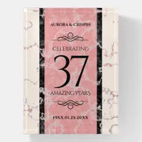 Elegant 37th Alabaster Wedding Anniversary Paperweight