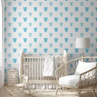 Sweet Baby Boy Blue Fashion Pattern Nursery Wallpaper