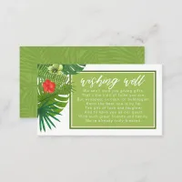 Watercolor Tropical Wishing Well V3 Green ID577 Enclosure Card