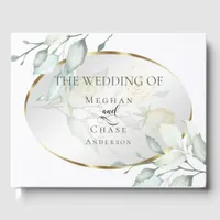 Wedding Guest Book | Elegant Pale Yellow Rose
