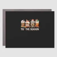 Tis The Season Football Pumpkin Spice Halloween Fa Car Magnet