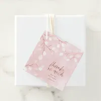 Watercolor Snowdrops Thank You Pink/Copper ID726 Favor Tags