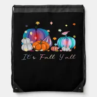 It’s Fall Y’all Magic Pumpkin Autumn Style Drawstring Bag