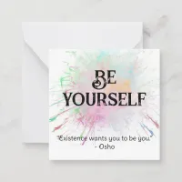 *~* BE YOURSELF AP62 Osho Love Self Flat Note Card