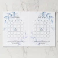 Pale Lilac and Dusty Blue Foliage  Bridal Bingo Paper Pad