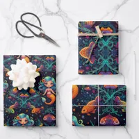 Whimsical Mermaid Dreams – Little Girl Mermaid Wrapping Paper Sheets