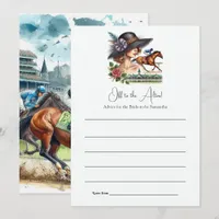 Off to the Altar Horse Racing Bridal Shower Advice Card