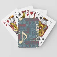 Born to Dance Blue/Red/Gold ID277 Poker Cards