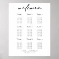 Wedding Seating Plan Welcome Script Printable Poster