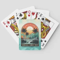 Funny Retro Tropical Family Reunion ID1135 Poker Cards
