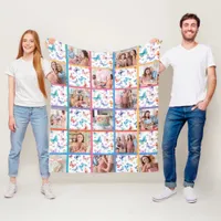 Butterfly Baby Shower Patchwork Photo Blanket