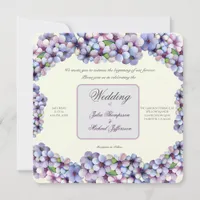 Romantic and Poetic Pastel Lilac Watercolor Invitation