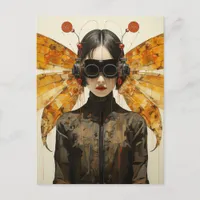 Scifi Insect Woman Postcard