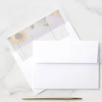 Rustic Sunflower Barn Wood Wedding Envelope Liner