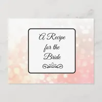 A Recipe For the Bride Wedding Recipe Card