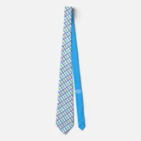 Subtle Pansexual Colors Plaid Neck Tie