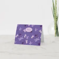 Pretty Pink and Purple Butterflies Thank You Card