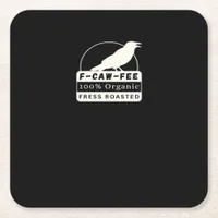 F-Caw-Fee Organic Style Classic Square Paper Coaster
