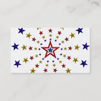 Pattern of Patriotic Stars Business Card