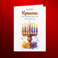 Happy Kwanzaa - December December 26 to January 1 Card